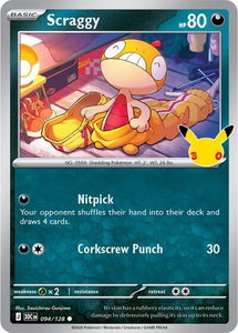 Scraggy - 094/128 - ME: 30th Celebration (30C) #094/128 - Common Pokémon Trading Card