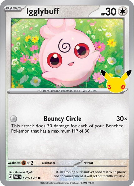Igglybuff - ME: 30th Celebration Pokémon trading card