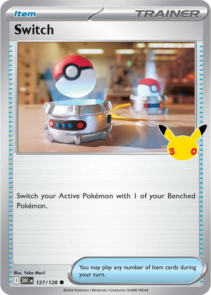 Switch trading card from ME: 30th Celebration Switch - ME: 30th Celebration Pokémon trading card