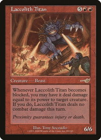Laccolith Titan - Nemesis (NMS) #89 - Rare Magic: The Gathering Trading Card