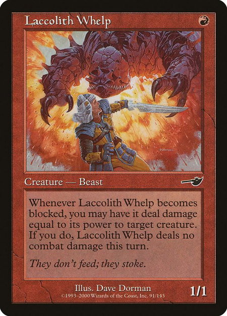 Laccolith Whelp - Nemesis Magic: The Gathering trading card