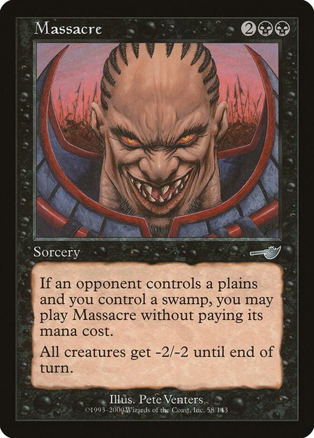 Massacre - Nemesis Magic: The Gathering trading card