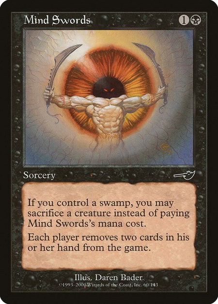 Mind Swords - Nemesis Magic: The Gathering trading card