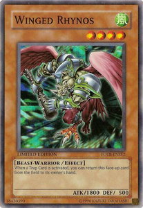 Winged Rhynos - Force of the Breaker (FOTB) #FOTB-ENSE2 - Super Rare YuGiOh Trading Card