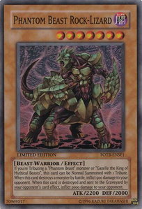 Phantom Beast Rock-Lizard - Force of the Breaker (FOTB) #FOTB-ENSE1 - Super Rare YuGiOh Trading Card
