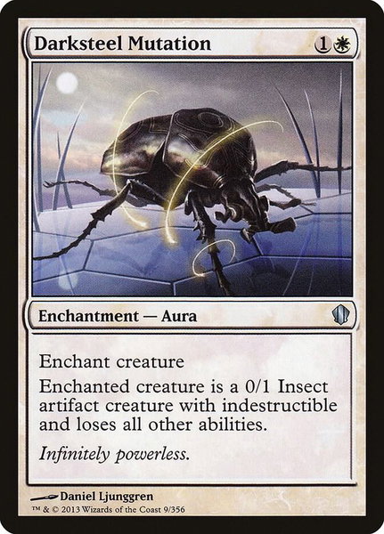 Darksteel Mutation trading card from Commander 2013 Darksteel Mutation - Commander 2013 Magic: The Gathering trading card