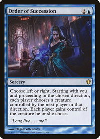Order of Succession - Commander 2013 (C13) #52 - Rare Magic: The Gathering Trading Card