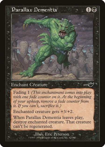 Parallax Dementia - Nemesis Magic: The Gathering trading card