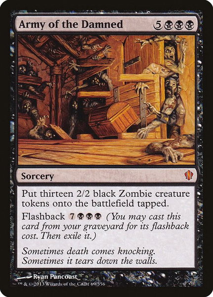 Army of the Damned trading card from Commander 2013 Army of the Damned - Commander 2013 Magic: The Gathering trading card