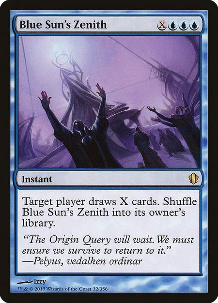 Blue Sun's Zenith - Commander 2013 Magic: The Gathering trading card