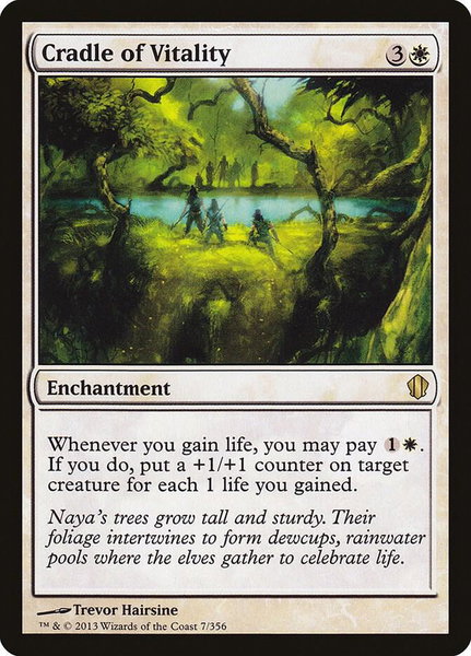 Cradle of Vitality trading card from Commander 2013 Cradle of Vitality - Commander 2013 Magic: The Gathering trading card