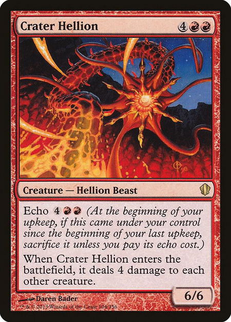 Crater Hellion - Commander 2013 Magic: The Gathering trading card