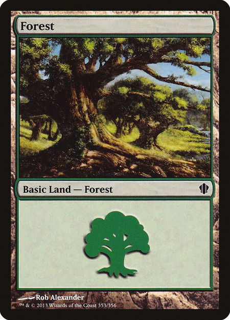 Forest (353) - Commander 2013 Magic: The Gathering trading card