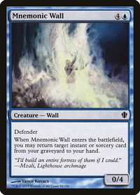 Mnemonic Wall - Commander 2013 (C13) #50 - Common Magic: The Gathering Trading Card