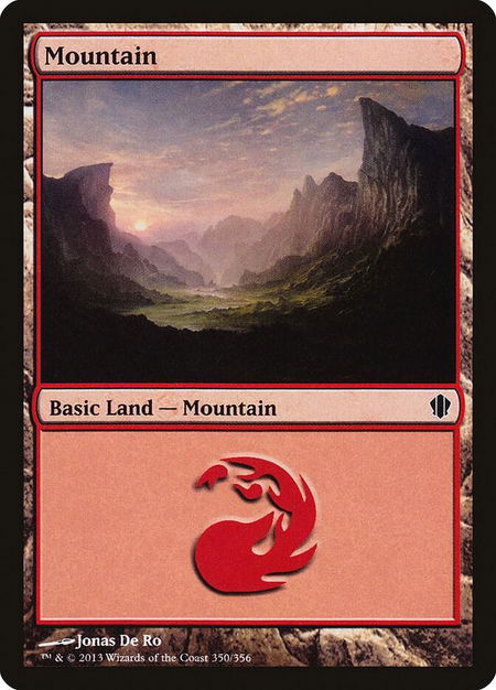 Mountain (350) - Commander 2013 Magic: The Gathering trading card