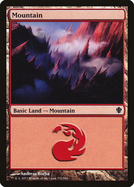 Mountain (352) - Commander 2013 Magic: The Gathering trading card