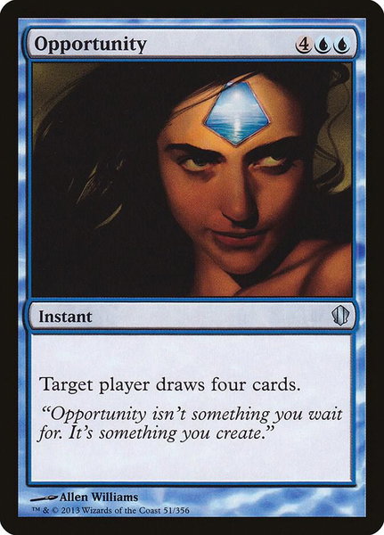 Opportunity trading card from Commander 2013 Opportunity - Commander 2013 Magic: The Gathering trading card