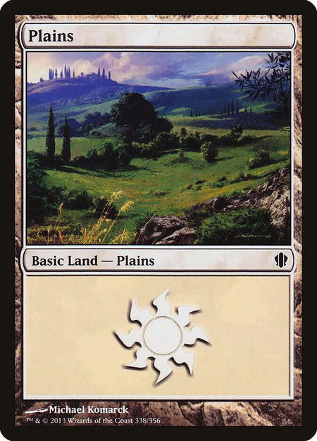 Plains (338) - Commander 2013 Magic: The Gathering trading card