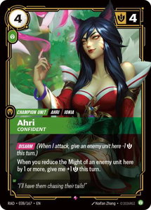 Ahri, Confident - Radiance (RAD) #038/167 - Rare Riftbound Trading Card