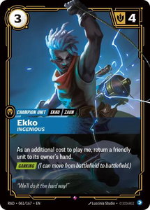 Ekko, Ingenious - Radiance (RAD) #061/167 - Rare Riftbound Trading Card