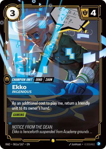 Ekko, Ingenious (Alternate Art) - Radiance (RAD) #061a/167 - Showcase Riftbound Trading Card