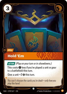 Hold 'Em - Radiance (RAD) #070/167 - Common Riftbound Trading Card