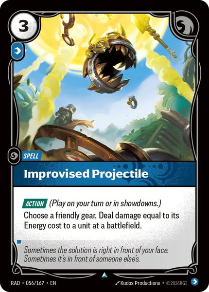 Improvised Projectile - Radiance Riftbound trading card