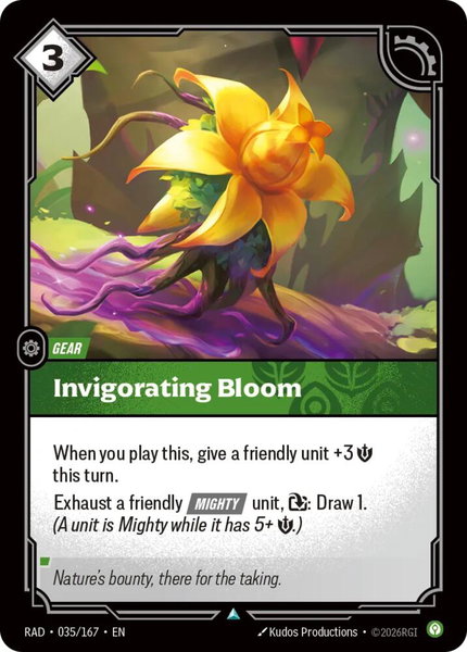 Invigorating Bloom - Radiance Riftbound trading card