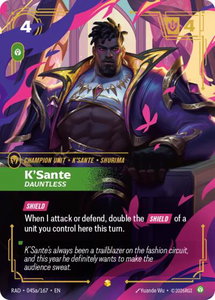 K'Sante, Dauntless (Alternate Art) - Radiance (RAD) #045a/167 - Showcase Riftbound Trading Card