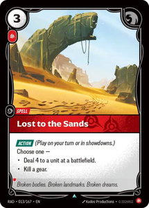 Lost to the Sands - Radiance (RAD) #013/167 - Uncommon Riftbound Trading Card