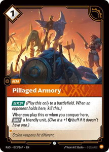 Pillaged Armory - Radiance (RAD) #073/167 - Common Riftbound Trading Card