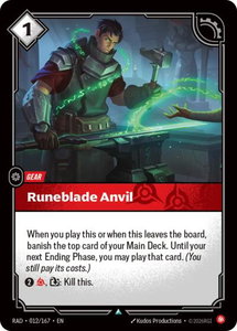 Runeblade Anvil - Radiance (RAD) #012/167 - Uncommon Riftbound Trading Card