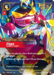 Ziggs, Short-Fused (Alternate Art) - Radiance (RAD) #023a/167 - Showcase Riftbound Trading Card