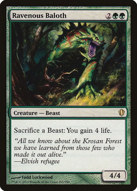 Ravenous Baloth - Commander 2013 Magic: The Gathering trading card