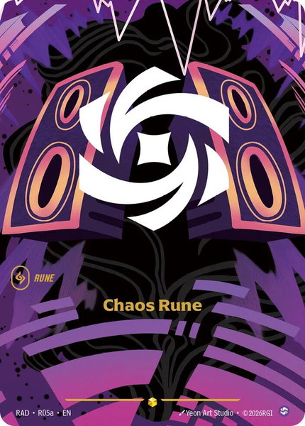Chaos Rune (R05a) trading card from Radiance Chaos Rune (R05a) - Radiance Riftbound trading card