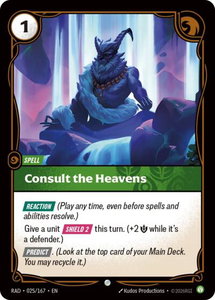 Consult the Heavens - Radiance (RAD) #025/167 - Common Riftbound Trading Card
