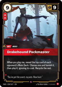 Drakehound Packmaster - Radiance (RAD) #018/167 - Rare Riftbound Trading Card