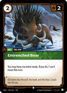 Entrenched Boar - Radiance (RAD) #026/167 - Common Riftbound Trading Card