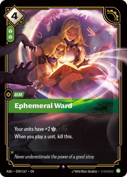 Ephemeral Ward - Radiance Riftbound trading card