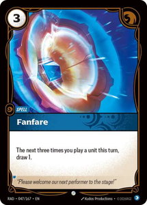 Fanfare - Radiance (RAD) #047/167 - Common Riftbound Trading Card