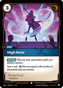 High Note - Radiance (RAD) #048/167 - Common Riftbound Trading Card