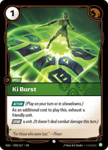 Ki Burst - Radiance (RAD) #028/167 - Common Riftbound Trading Card
