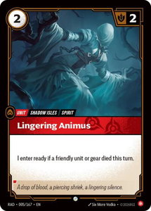 Lingering Animus - Radiance (RAD) #005/167 - Common Riftbound Trading Card