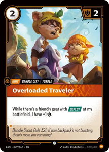 Overloaded Traveler - Radiance (RAD) #072/167 - Common Riftbound Trading Card
