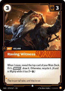 Raving Witness - Radiance (RAD) #074/167 - Common Riftbound Trading Card