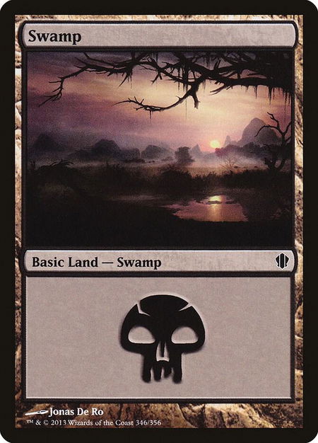 Swamp (346) - Commander 2013 Magic: The Gathering trading card