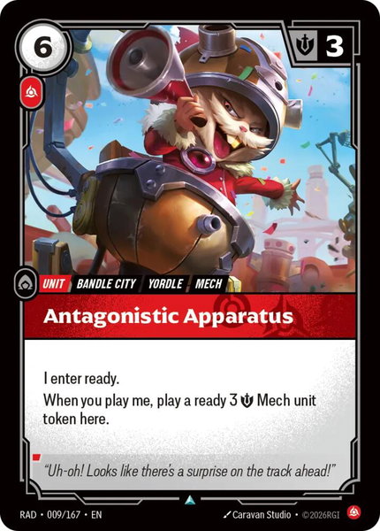 Antagonistic Apparatus trading card from Radiance Antagonistic Apparatus - Radiance Riftbound trading card