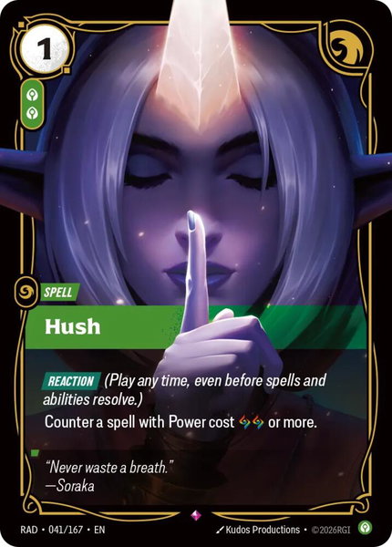 Hush - Radiance Riftbound trading card