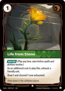 Life from Stone - Radiance (RAD) #029/167 - Common Riftbound Trading Card