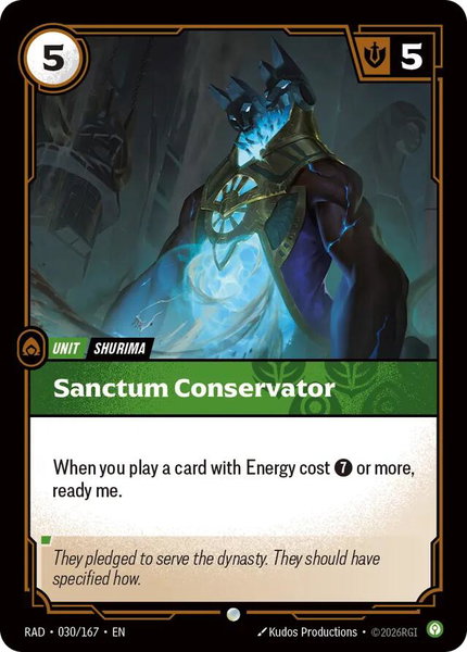 Sanctum Conservator trading card from Radiance Sanctum Conservator - Radiance Riftbound trading card
